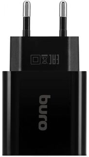 Зарядное устройство сетевое Buro BUWD1 3A PD+QC, универсальное, черный