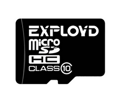 Карта памяти MicroSDHC 4GB Exployd EX004GCSDHC10-AD Class 10 + SD адаптер