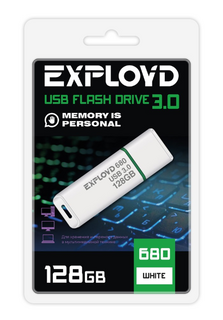 Накопитель USB 3.0 128GB Exployd EX-128GB-680-White 680 белый