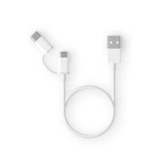 Кабель Xiaomi AL501 ZMK2AL50CNWH micro USB/Type-C/USB, 1м, белый (400793)