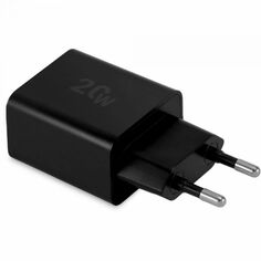 Зарядное устройство сетевое Digma DGW2D0F110BK DGW2D 20W 3A+1A (PD+QC) USB-C/USB-A универсальное черный