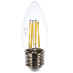 Лампа светодиодная ЭРА Б0027951 F-LED B35-7W-840-E27 (филамент, свеча, 7Вт, нейтр, E27) ERA