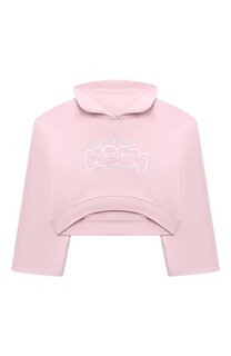 Укороченное худи из хлопка MSGM kids