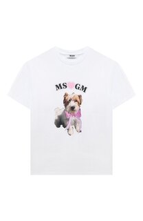 Хлопковая футболка MSGM kids