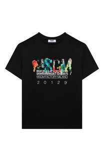 Хлопковая футболка MSGM kids