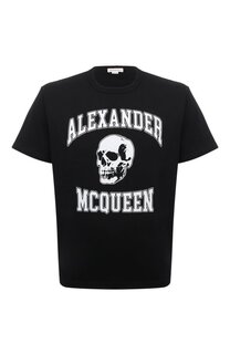 Хлопковая футболка Alexander McQueen