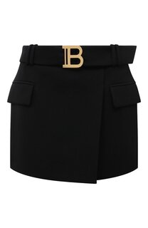 Шерстяная юбка Balmain