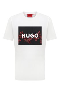 Хлопковая футболка HUGO