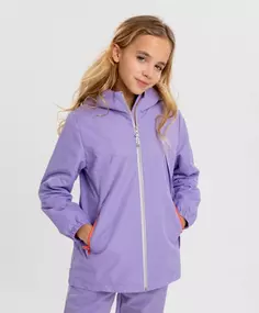Ветровка softshell с капюшоном фиолетовая для девочки Button Blue (152)