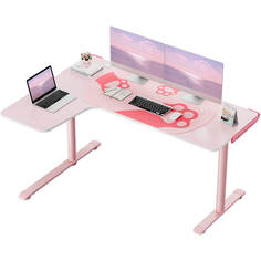 Компьютерный стол Eureka ERK-L60L-PK-V2 левый, розовый