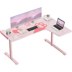 Компьютерный стол Eureka ERK-L60R-PK-V2 правый, розовый