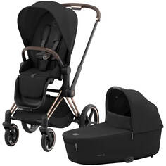 Детская коляска Cybex Priam IV Rosegold 2в1 Sepia Black