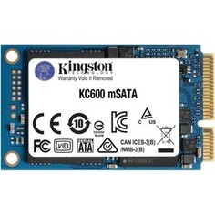 Твердотельный накопитель Kingston SSD KC600, 1024GB, mSATA, SATA3, 3D TLC, R/W 550/520MB/s, IOPs 90 000/80 000, TBW 600, DWPD 0.32 (5 лет (SKC600MS/1024G)