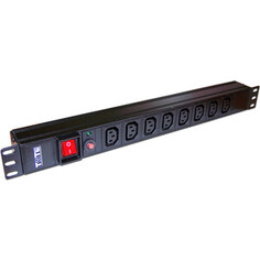 Блок розеток Lanmaster 19 8 шт. C13, 10A 250V, без шнура питания (TWT-PDU19-10A8C3)