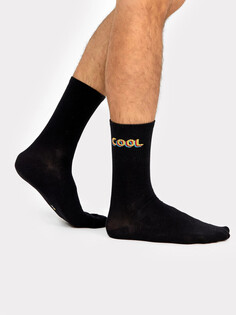 Высокие мужские носки черного цвета с надписью Mark Formelle