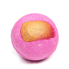 Бомбочка для ванны, розовая, с золотой полоской, 110 г NO Brand