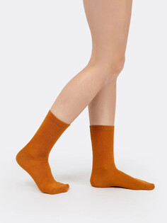 Высокие женские носки в коричневом цвете Mark Formelle