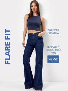 Джинсы женские flare fit в темно-синем цвете Mark Formelle