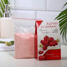Соль с пеной для ванн frutti in crema земляника в сливках, 500 г NO Brand