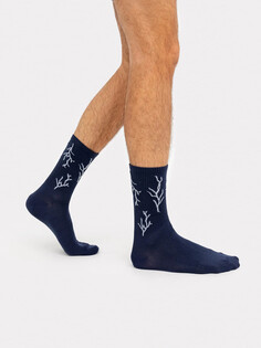 Носки мужские темно-синие с рисунком в виде молний Mark Formelle