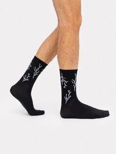Носки мужские черные с рисунком в виде молний Mark Formelle