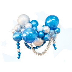 Набор для создания композиций из воздушных шаров, набор 52 шт., синий, серебро NO Brand