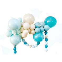Набор для создания композиций из воздушных шаров, набор 52 шт., голубой, песок, бирюза NO Brand