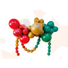 Набор для создания композиций из воздушных шаров, набор 52 шт., красный, зеленый, коричневый 10062 NO Brand