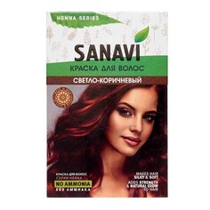Краска для волос светло-коричневый 75г Sanavi