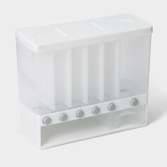 Органайзер для сыпучих продуктов с 6 ячейками, 39×14,5×32 см, цвет белый NO Brand