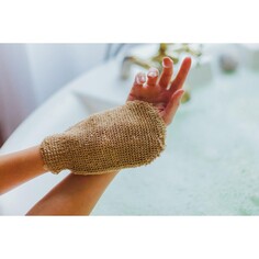 Мочалка-варежка для тела массажная доляна, 22×11 см