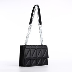 Сумка на клапане, цвет черный 22*15*6 см Nazamok