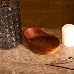 Тарелка 17х8х7 см, тиковое дерево NO Brand