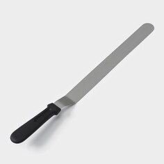 Лопатка-палетка с пластиковой ручкой, изогнутая, 40 см, рабочая часть 30 см, цвет черный NO Brand