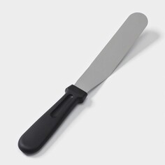 Лопатка-палетка с пластиковой ручкой, изогнутая, 26,7 см, рабочая часть 14,5 см, цвет черный NO Brand