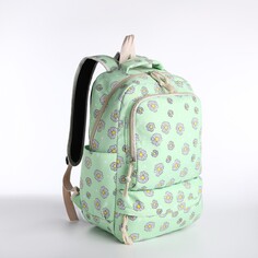 Рюкзак на молнии, сумка, косметичка, цвет зеленый NO Brand