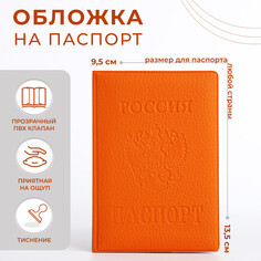 Обложка для паспорта, цвет оранжевый NO Brand