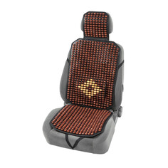 Накидка-массажер на сиденье, 126×43 см, с поясничной опорой, коричневый NO Brand