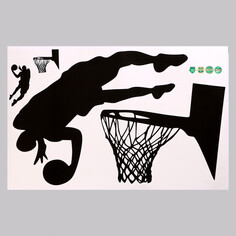 Наклейка 3д интерьерная баскетбол 57*40см NO Brand