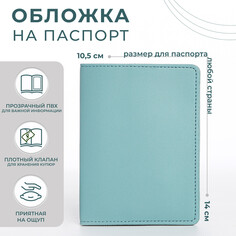 Обложка для паспорта, цвет голубой NO Brand
