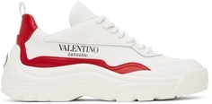 Бело-красные кроссовки Gumboy Valentino Garavani