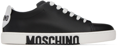 Черные кроссовки с вышивкой Moschino