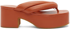 Оранжевые босоножки на каблуке с ремешками на платформе Dries Van Noten