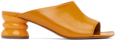 Оранжевые босоножки на блочном каблуке Dries Van Noten