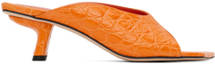 Оранжевые босоножки на каблуке Huston BY FAR