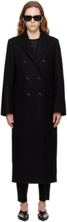Черное приталенное пальто Totême