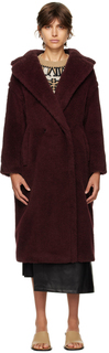 Темно-красное пальто Teddy Bear Icon Max Mara