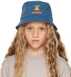Детская синяя шляпа-ведро с космическим кораблем Jellymallow