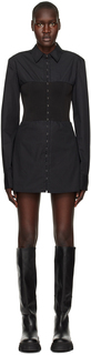 Черное платье-рубашка с крючком Dion Lee