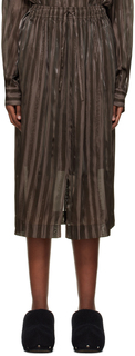 Эксклюзивная коричневая юбка-миди SSENSE Acne Studios